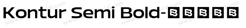 Kontur Semi Bold字体转换